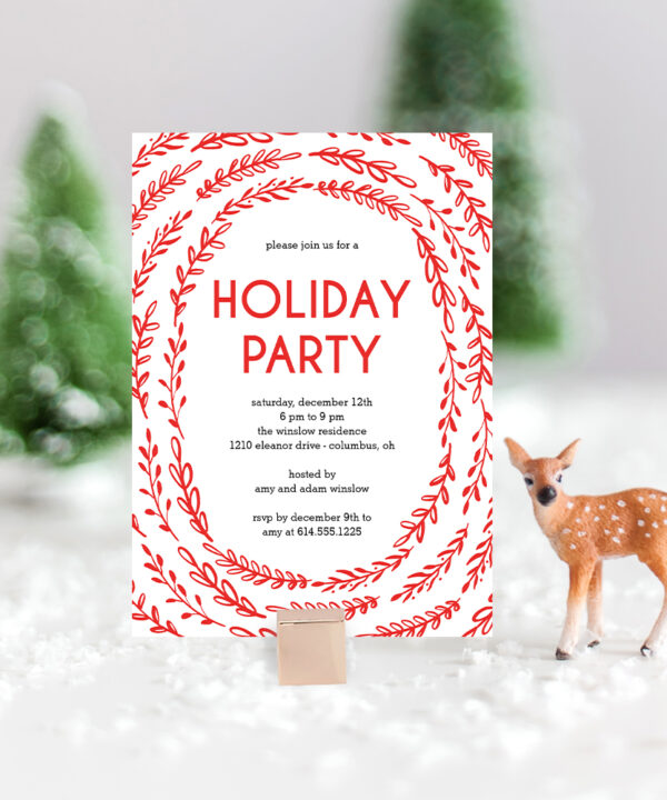 Framing Branches Holiday Party Invitation #FBC