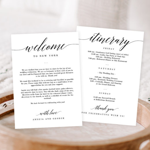 Wedding Welcome And Itinerary Card #msc - Berry Berry Sweet