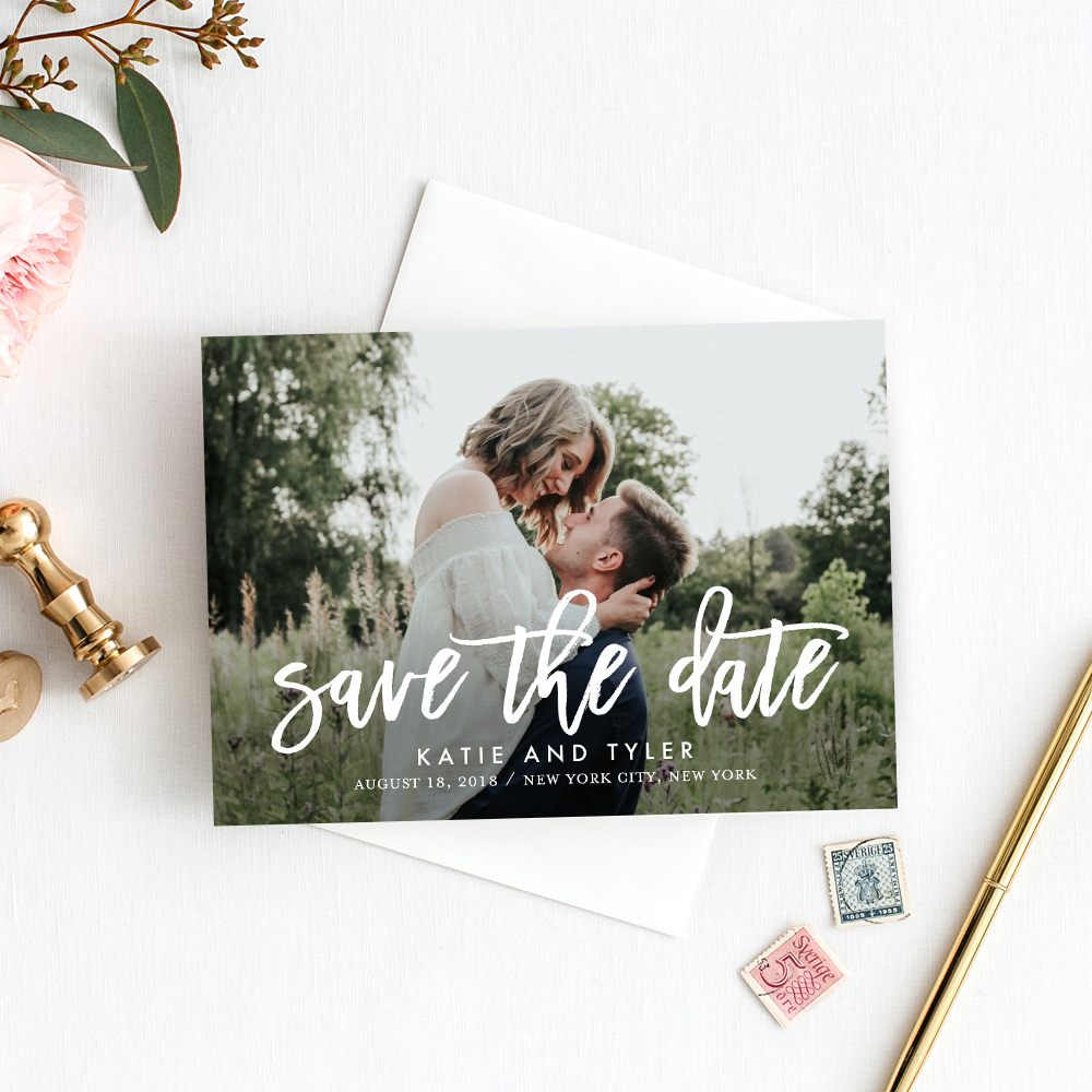 Country Side Rustic Save The Date Card - Berry Berry Sweet