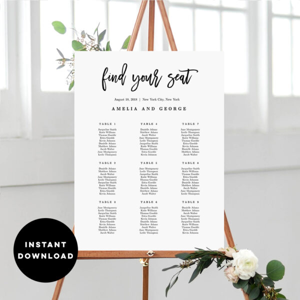 Seating Chart Brushed Charm #BCC - Image 3