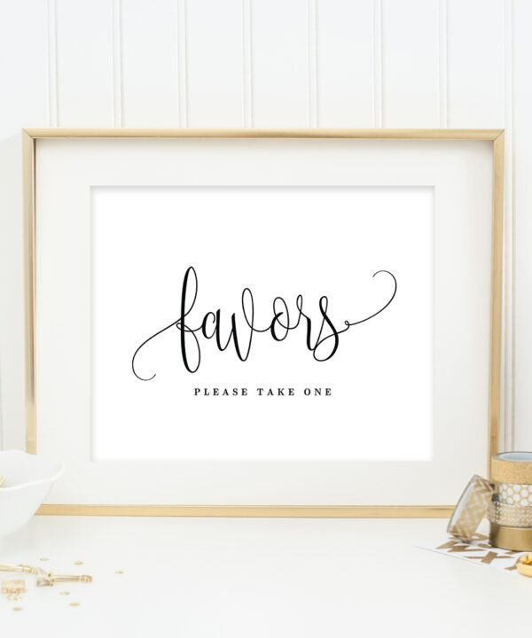 Favors Sign Lovely Calligraphy #LCC