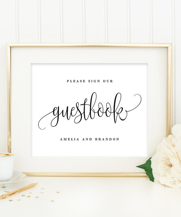 Guestbook Sign Lovely Calligraphy #LCC