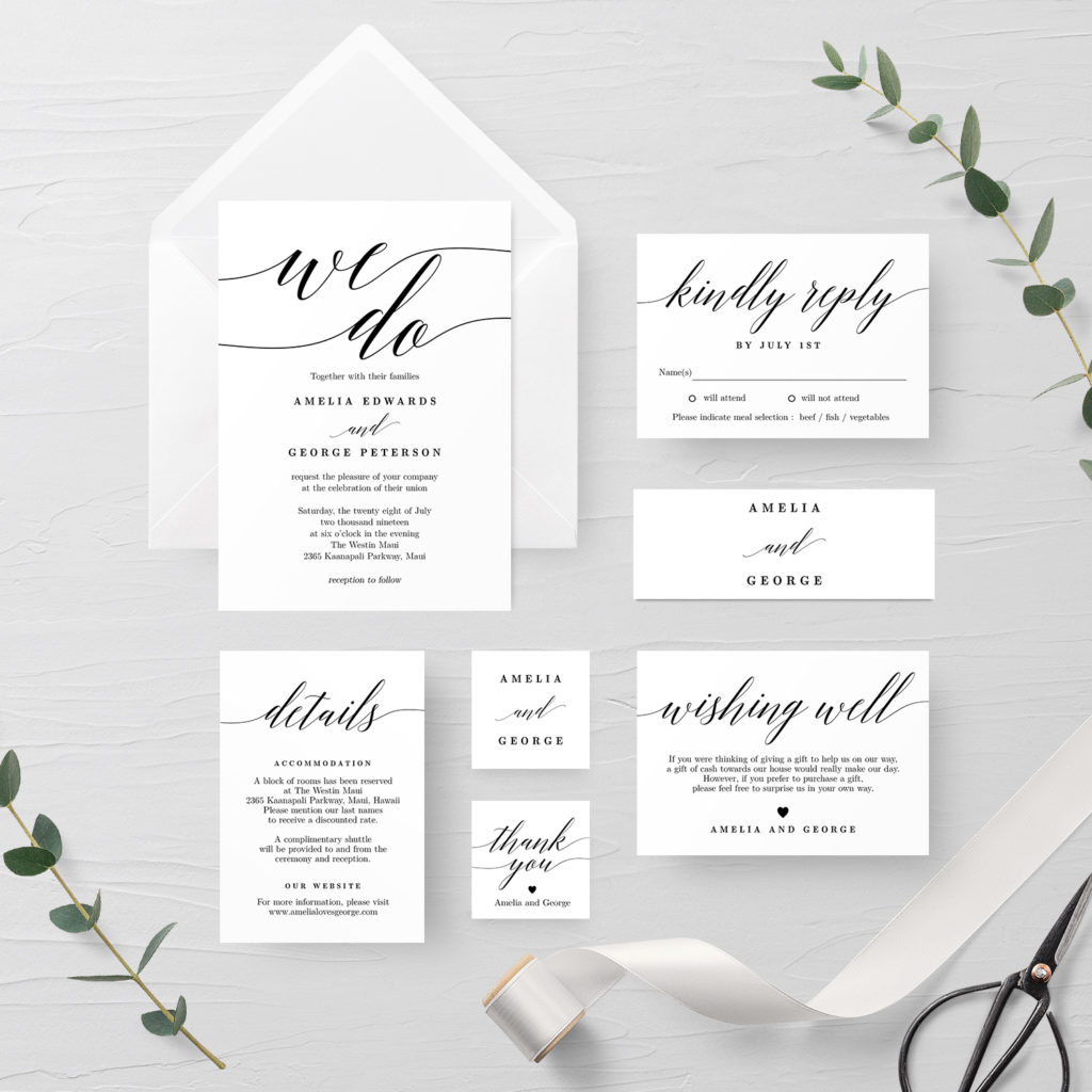 Modern Script Wedding Welcome Letter and Itinerary #MSC - Berry Berry Sweet