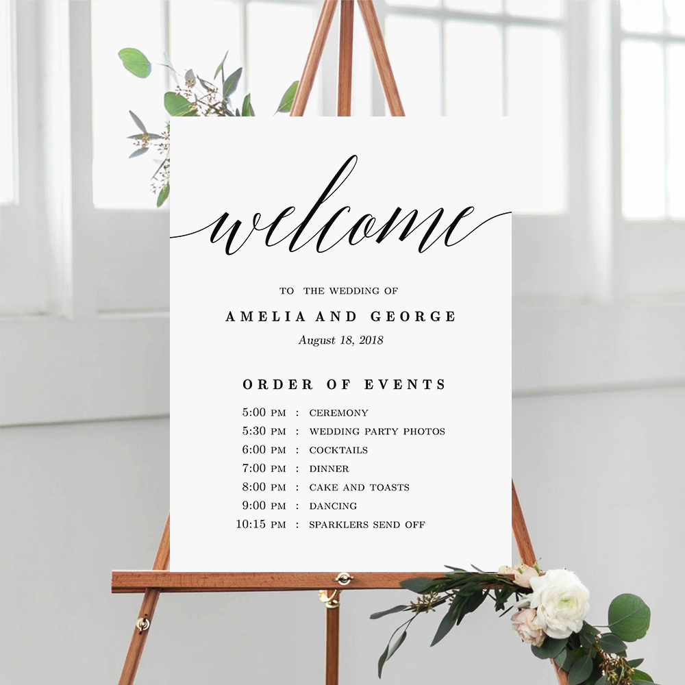 Wedding Welcome and Itinerary Card #MSC - Berry Berry Sweet