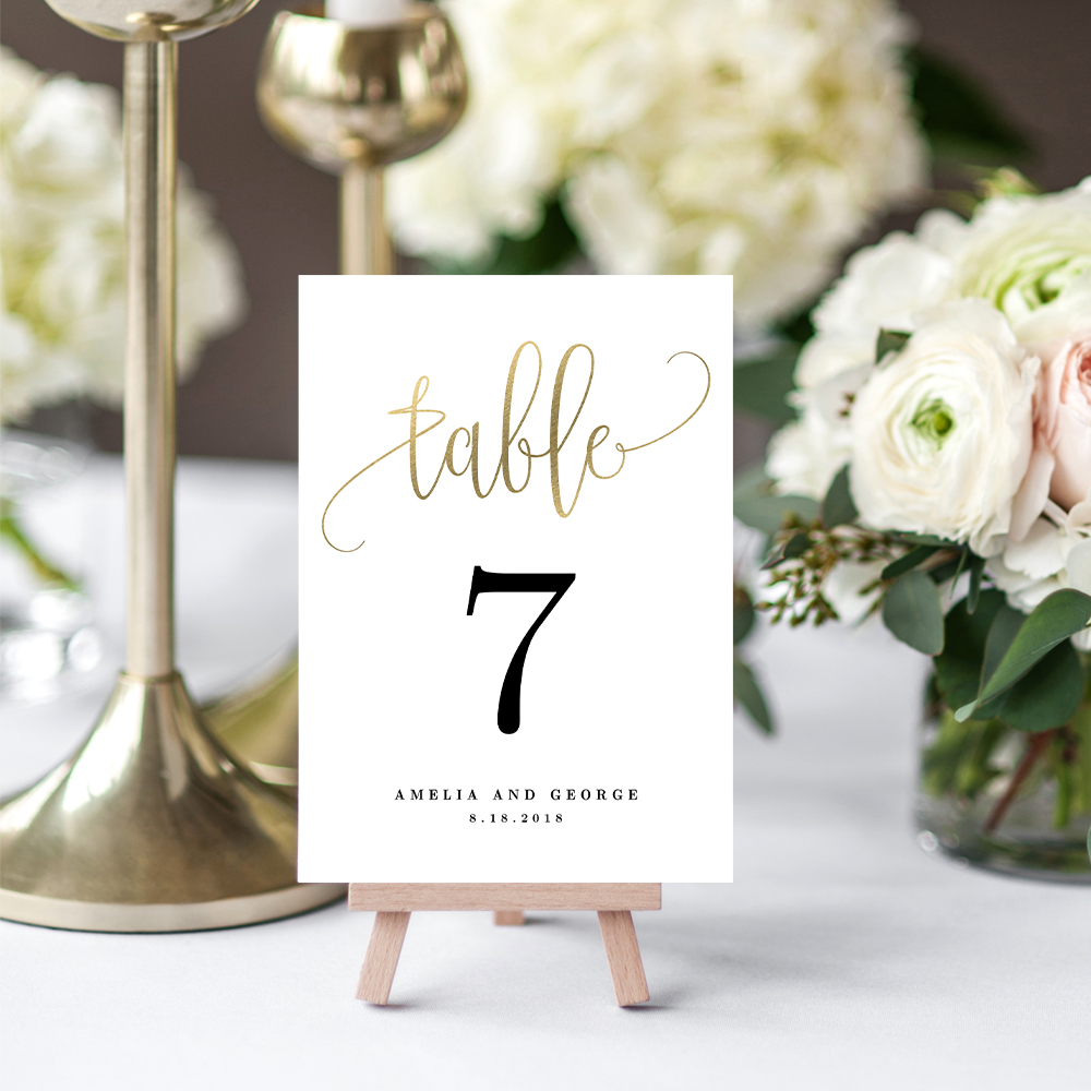 table number cards