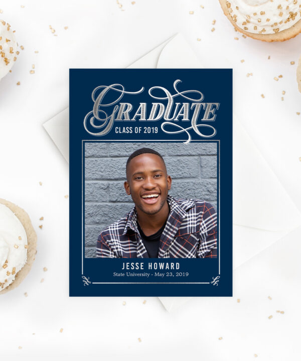 Shining Future Graduation Invitation Editable Color