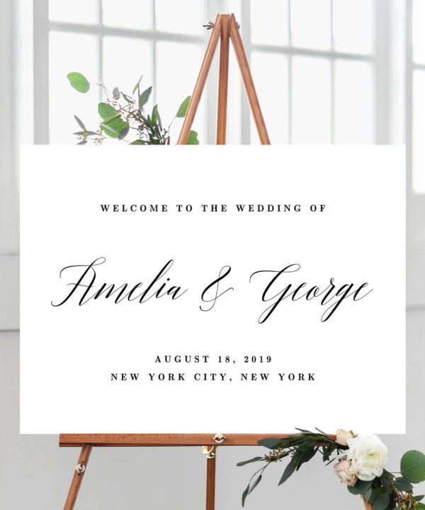 Modern Script Names Welcome Sign #MSC