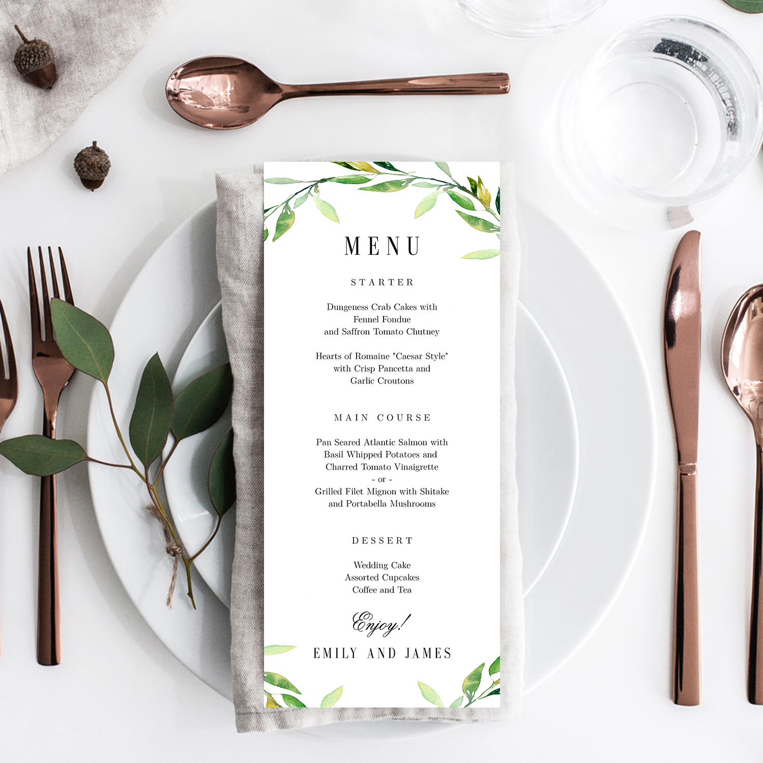 Wedding Menu Cards