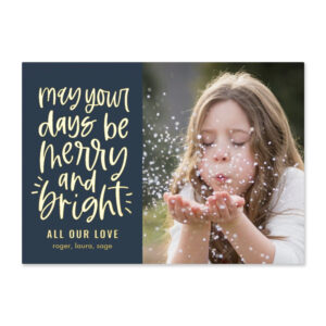 Bright Days Editable Color Holiday Photo Cards