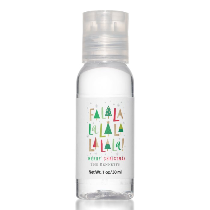 Cheerful Trees Holiday Hand Sanitizer Bottles