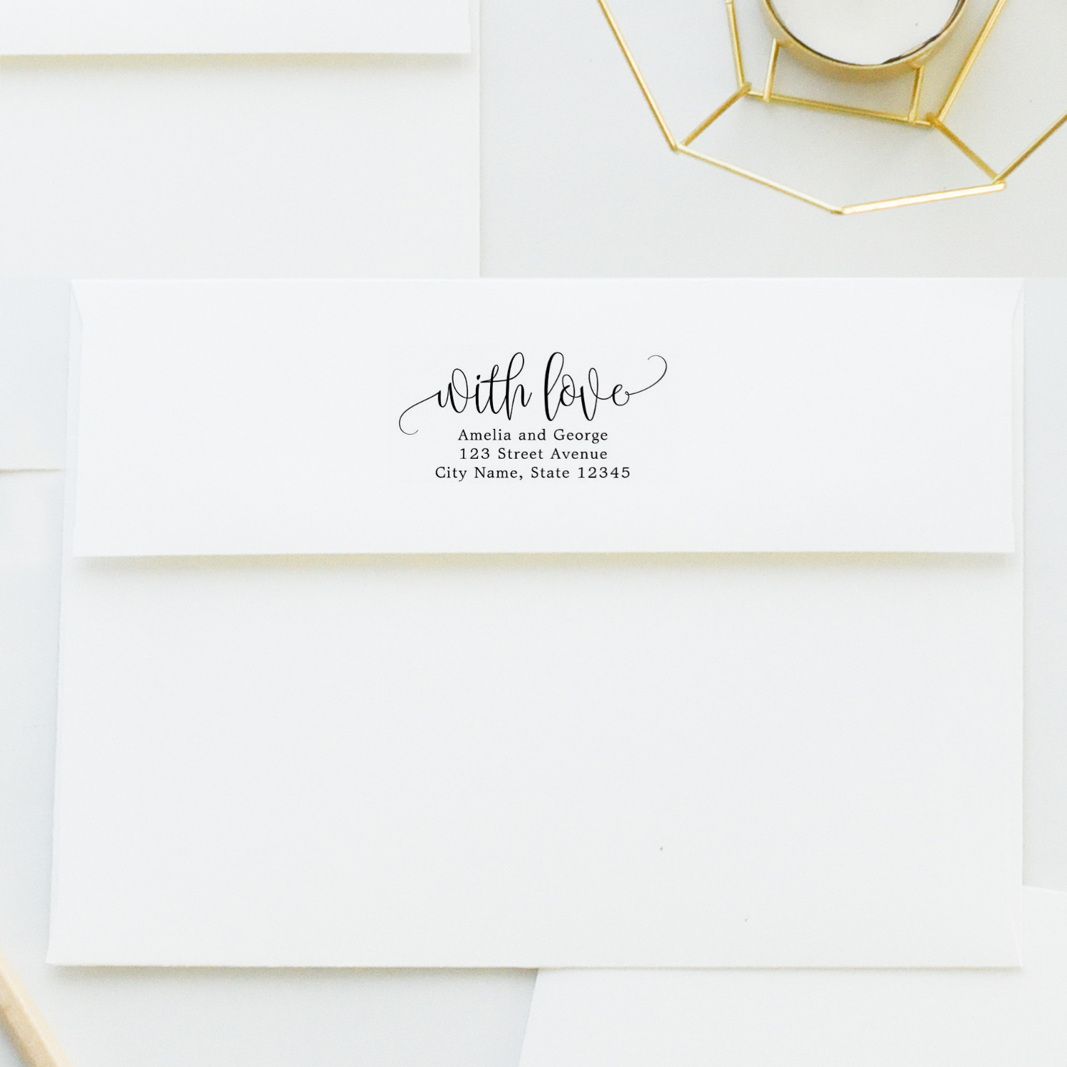 Lovely Calligraphy Personalized Rubber Stamp