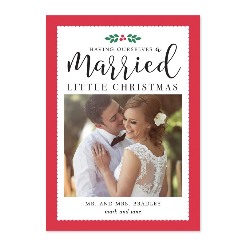 Married Little Christmas Photo Card