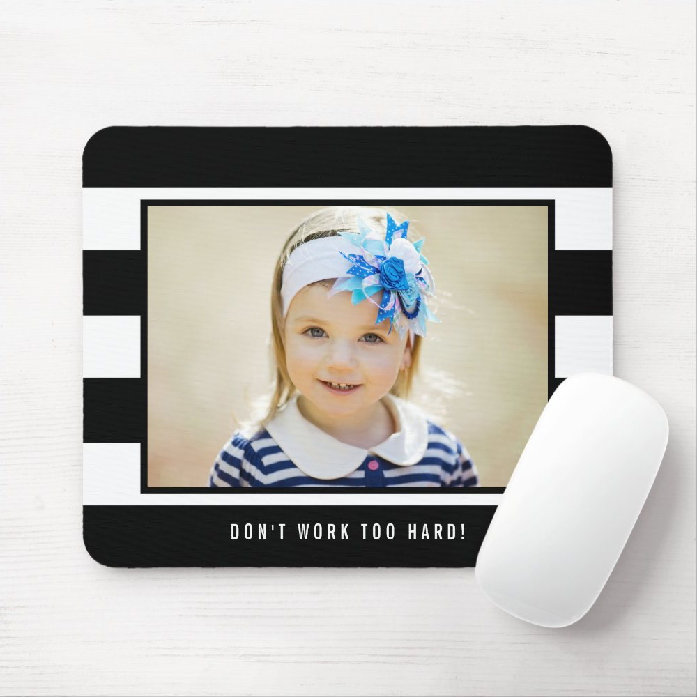 Modern Stripes Editable Color Personalized Mousepad