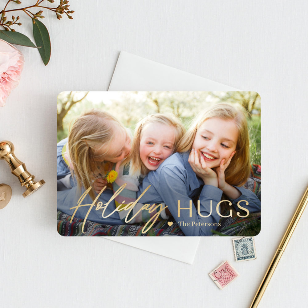 Sending Hugs Holiday Photo Card