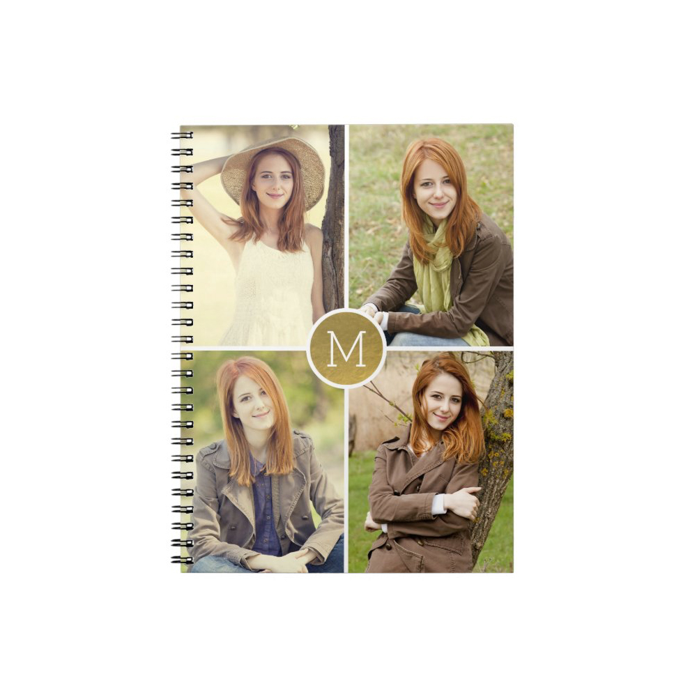 Shiny Monogram Personalized Notebook or Planner
