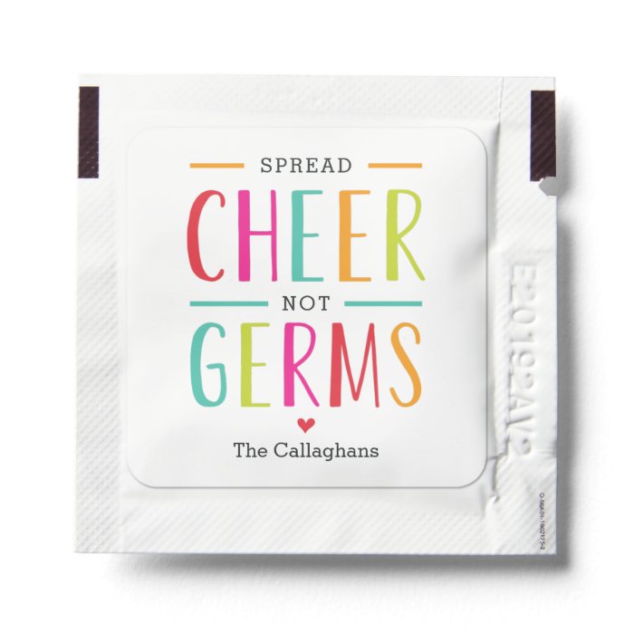Spread Cheer Not Germs Hand Sanitizer Packets