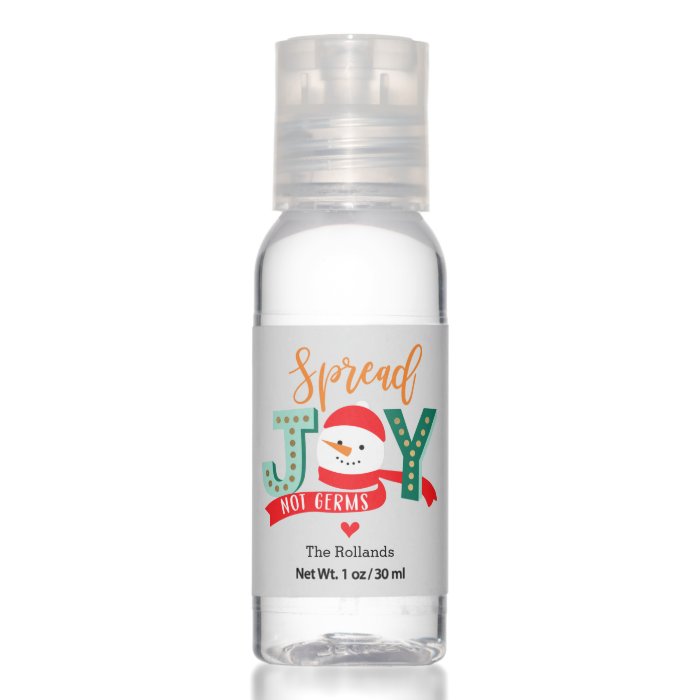 Spread Joy Not Germs Hand Sanitizer Bottles