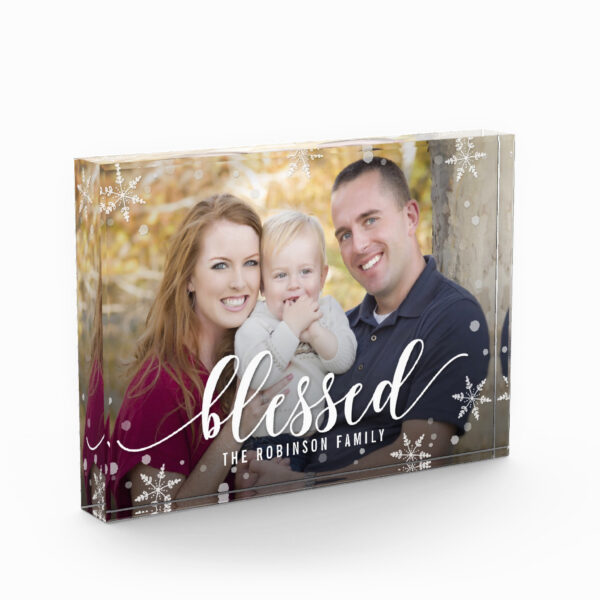 Blessed Season Personalized Gift Acrylic Photo Block