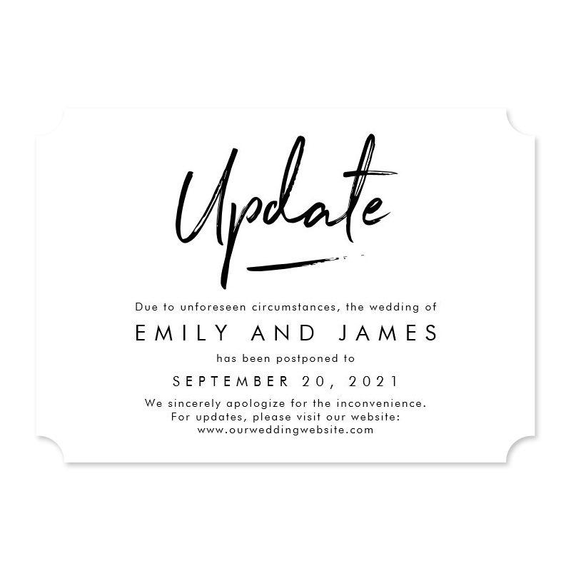 Chic Strokes Change The Date Card