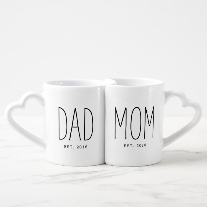 Dad and Mom Farmhouse Style Mug Set