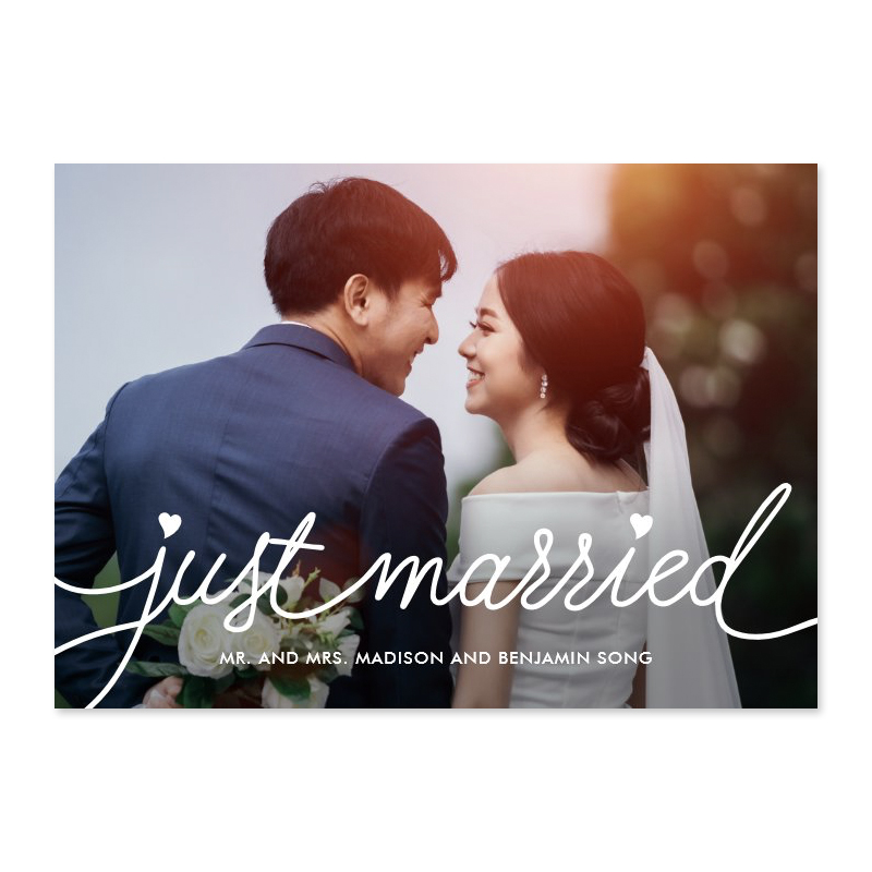Darling Script Wedding Announcement