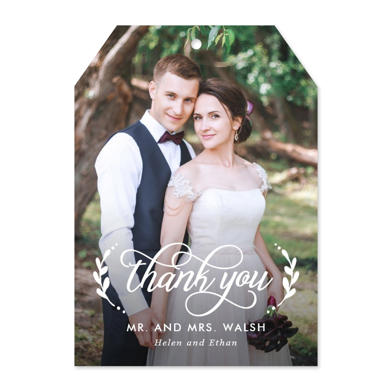 Elegant Couple Wedding Thank You Card