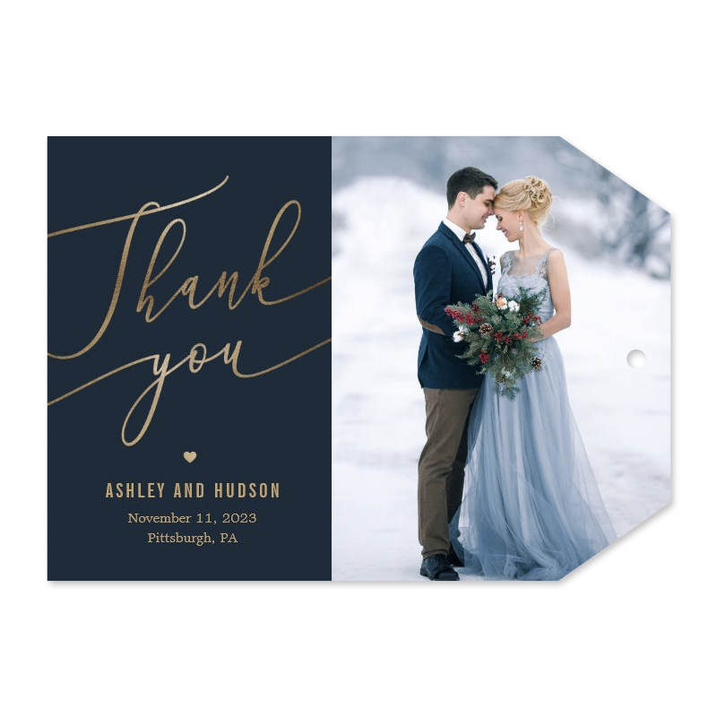 Funky Script Wedding Thank You Card - Berry Berry Sweet