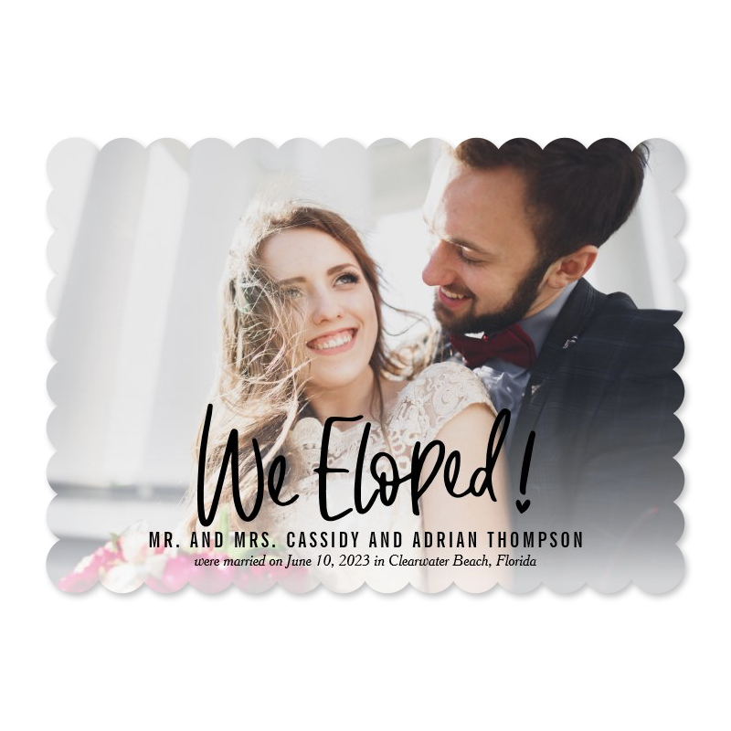 Funky Writing Wedding Announcement