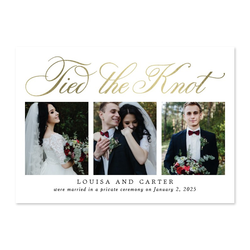 Luxurious Script Editable Color Wedding Announcement