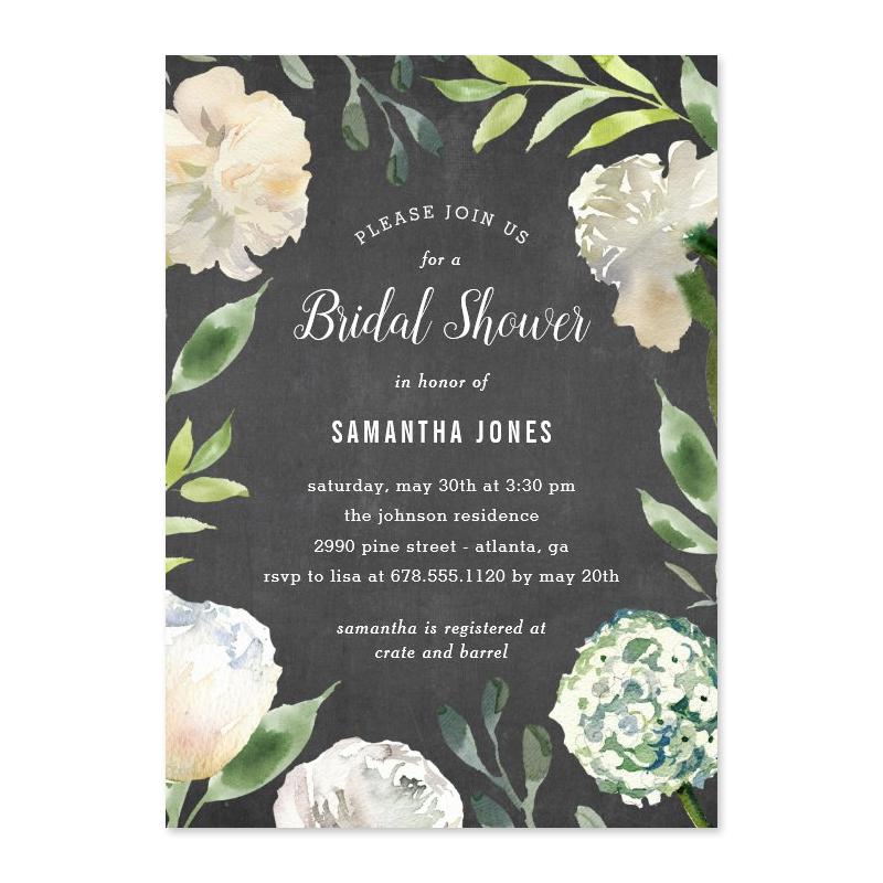 Pure Beauty Bridal Shower Invitation