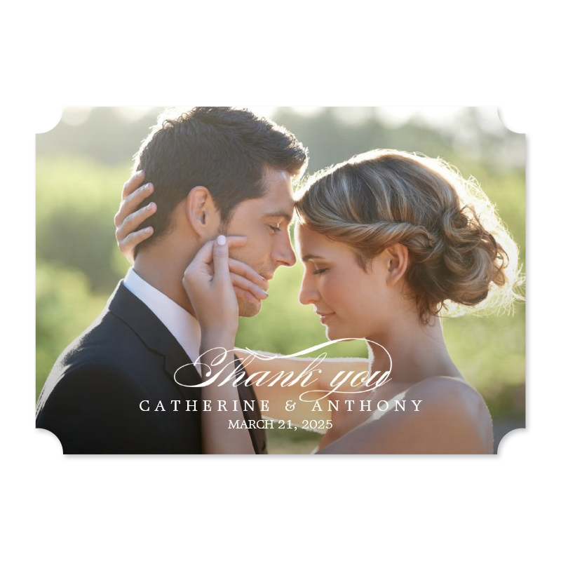 Pure Elegance Wedding Thank You Card