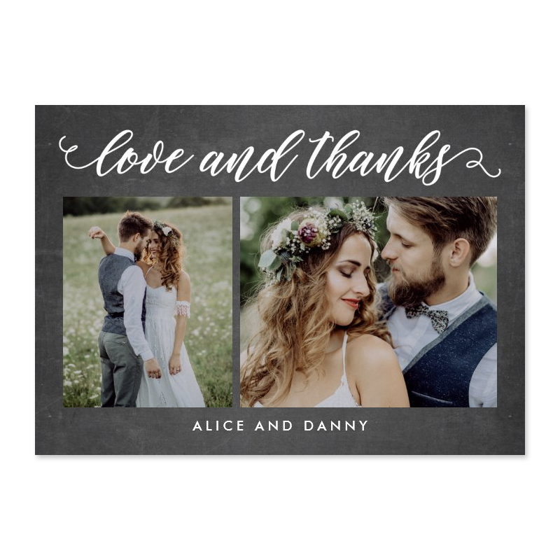 Thankful Love Wedding Thank You Card