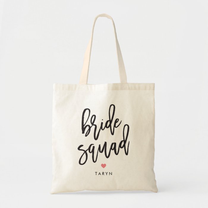 Bride Squad Personalized Tote Bag