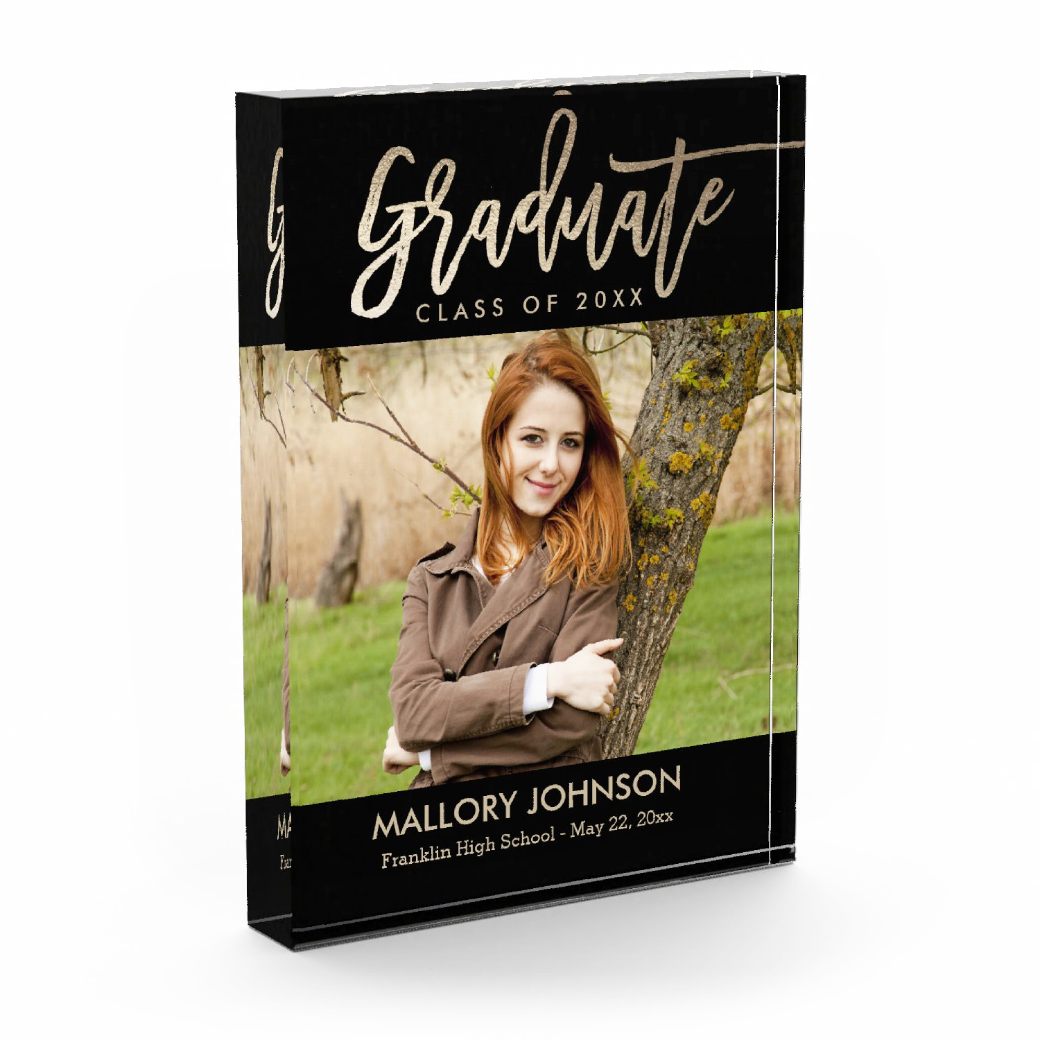 Brushed Graduate Acrylic Photo Block