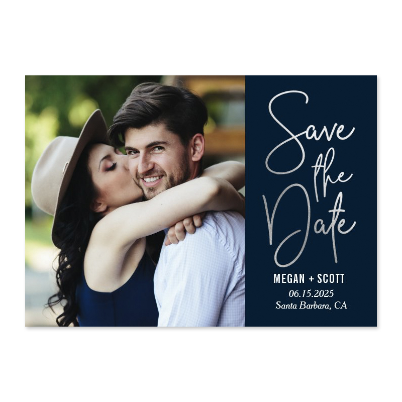 Chic Writing Save The Date Card - Berry Berry Sweet