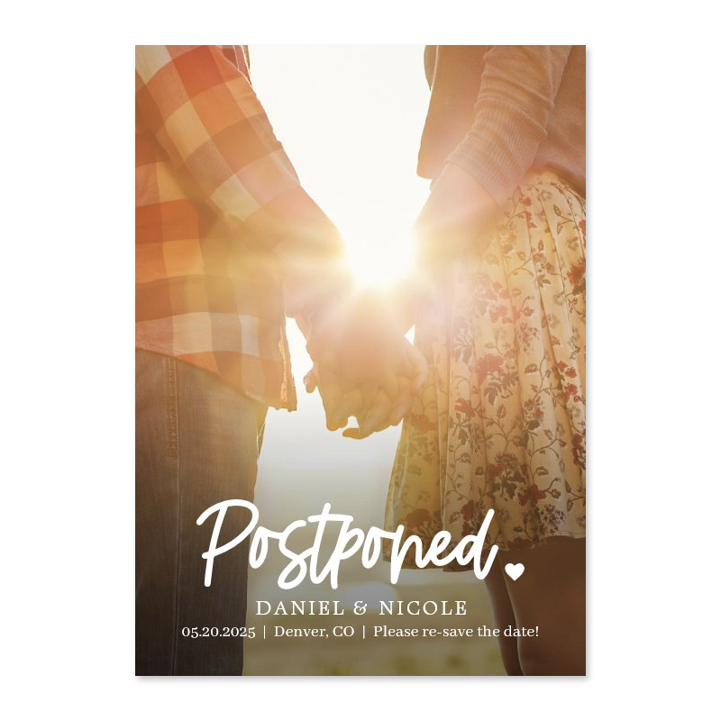 From The Heart Postponed Wedding Change The Date