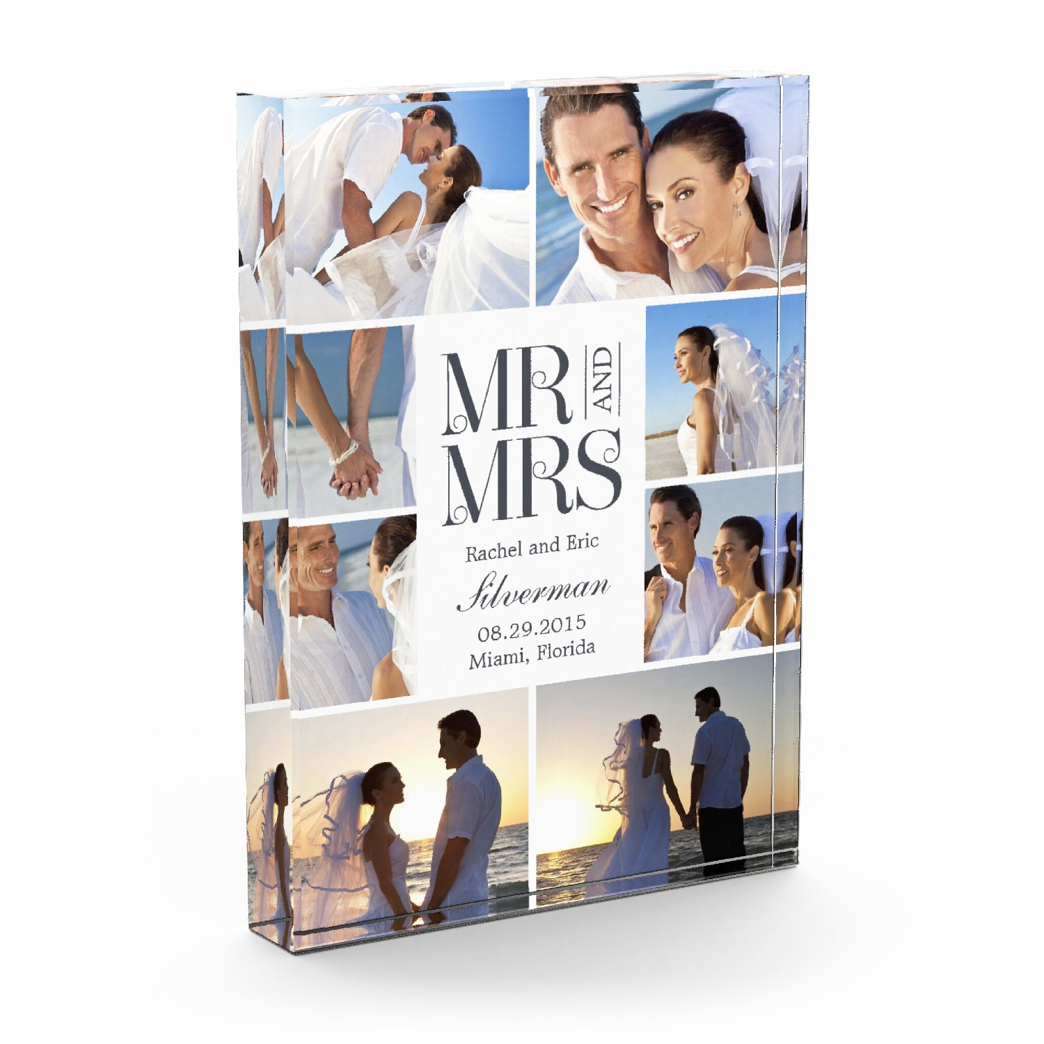 Wedding Montage Acrylic Photo Block