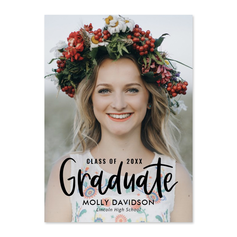 Adorable Type Graduation Announcement Invitation