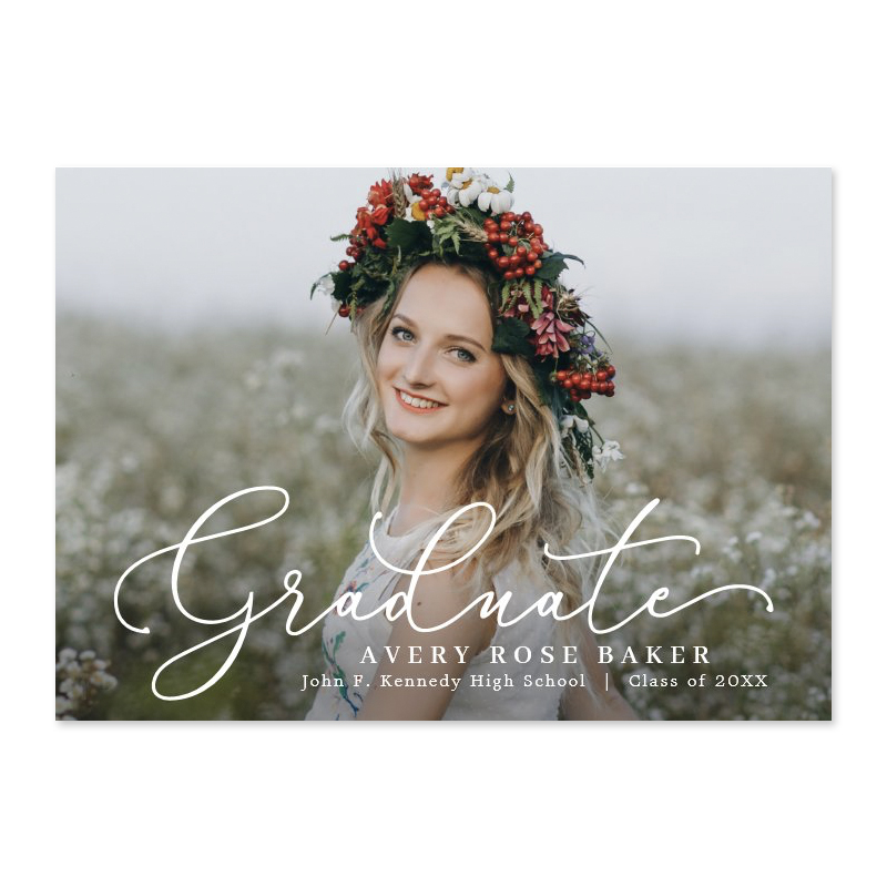 Airy Elegance Graduation Announcement Invitation