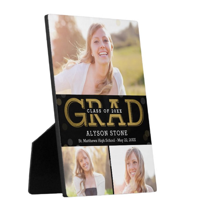 Bokeh Collage Graduation Desktop Plaque