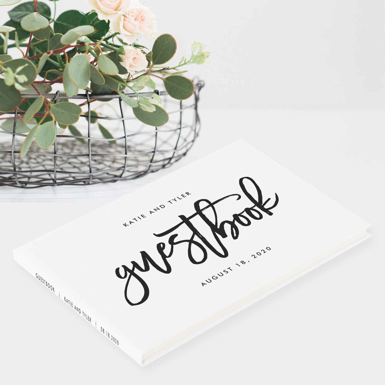 Brushed Charm Editable Color Guest Book