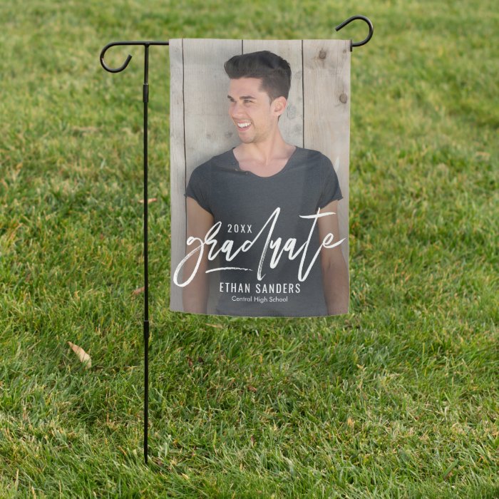 Brushed Mark Graduation Garden Flag