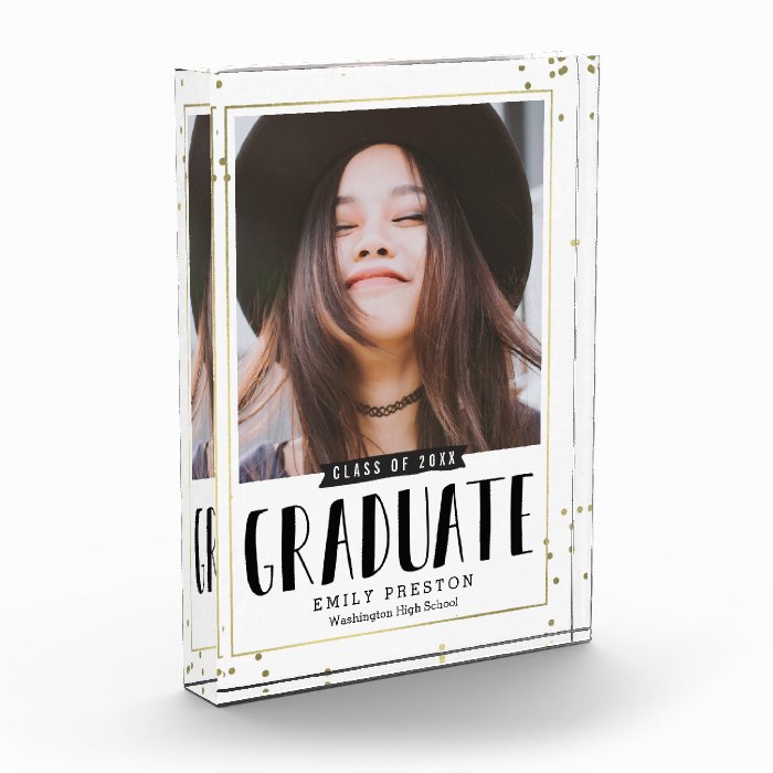 Bubbly Chic Graduation Photo Block