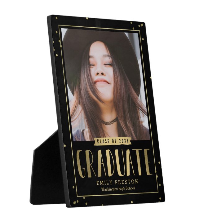 Bubbly Chic Graduation Desktop Plaque