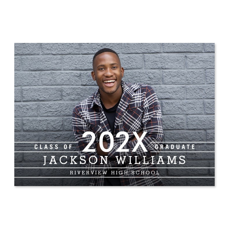 Cool Grids Graduation Announcement Invitation