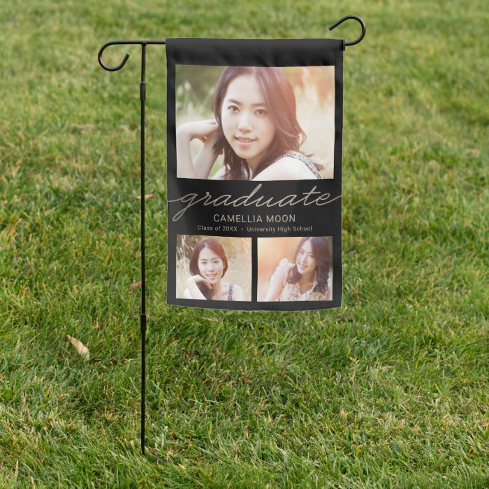 Opulent Type Graduation Garden Flag