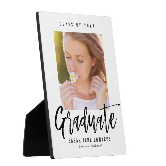 Proudly Brushed Graduation Desktop Plaque