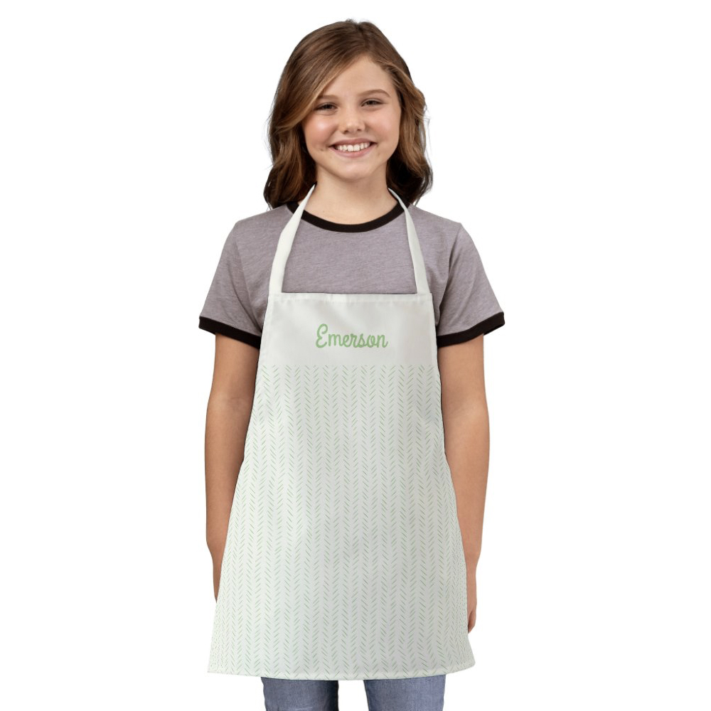 Rustic Modern Editable Color Personalized Kid Apron