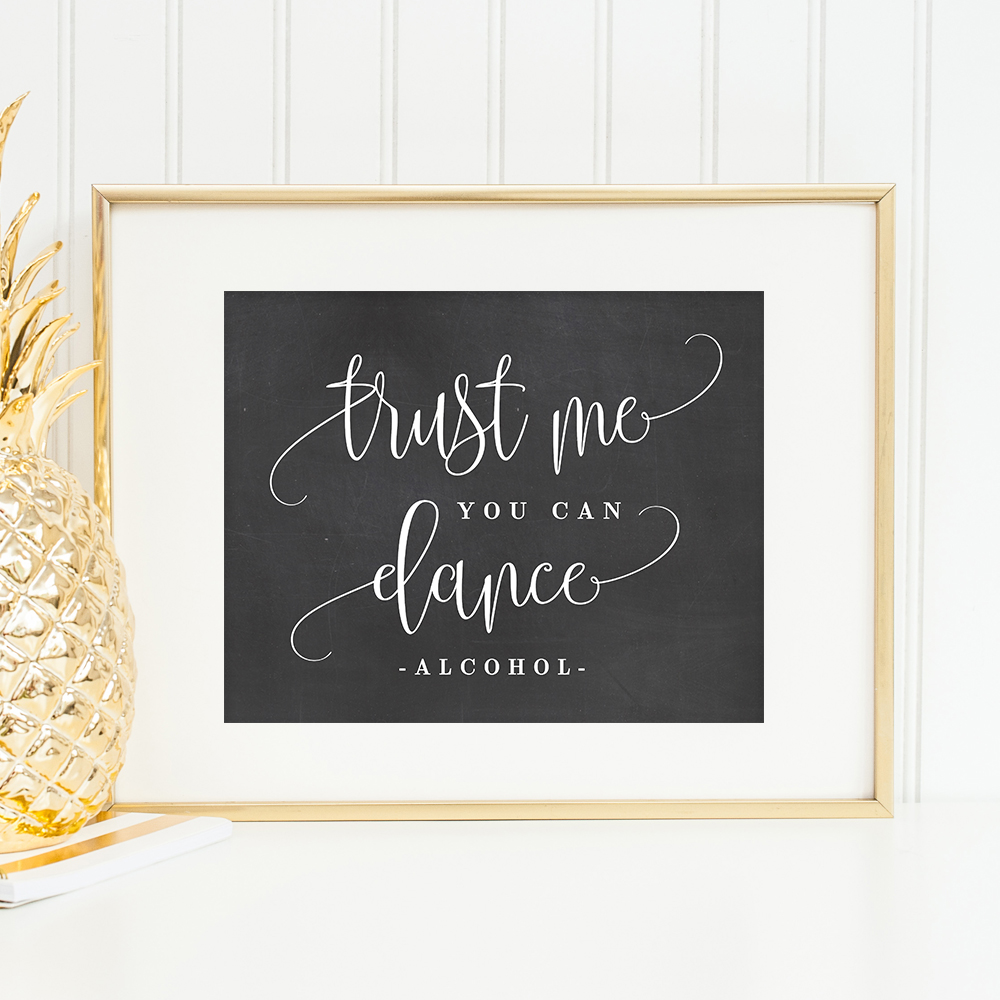Lovely Calligraphy Faux Chalkboard Party Signs LCB COLLECTION