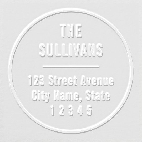 Classic Circle Address Custom Embosser